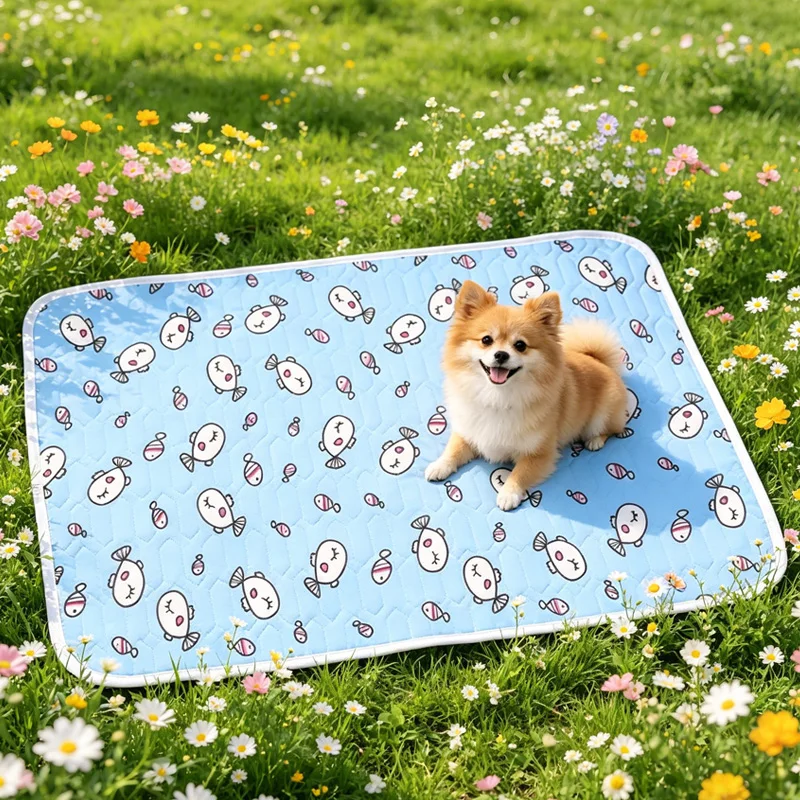 Pet Cooling Mat For Dogs And Cats Summer Ice Silk Sleeping Pad_voghion.com