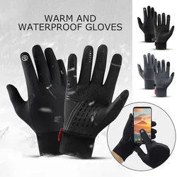 Hot Winter Men Women Gloves Touch Screen Cold Waterproof Cycling Gloves Outdoor Sport Warm Thermal Fleece Running Ski Gloves