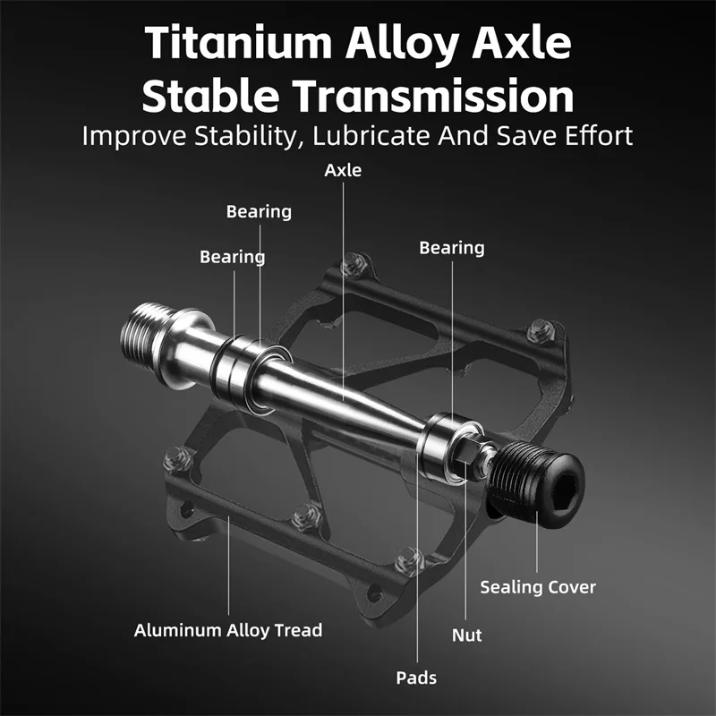 WEST BIKING Carbon Fiber Pedal Road Bicycle Pedal 3 Bearing Titanium Alloy Axle MTB Bicycle Accessories racing pedals mountain bike pedals