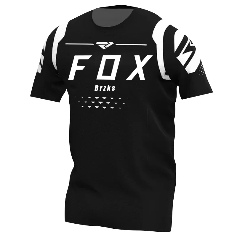 

Men's Foxbrzks Downhill Jersey 2024 Motorcycle T-Shirt Offroad DH Cycling Jersey Clothing MTB Enduro Jeresy Maillot Ciclista
