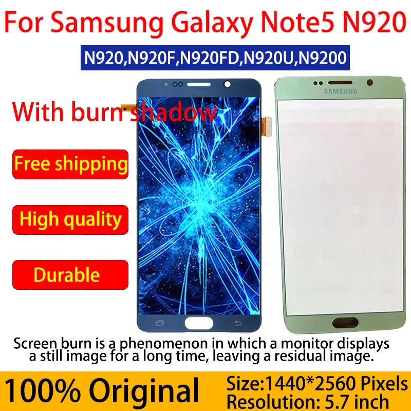 ЖК-дисплей Super AMOLED для Samsung Galaxy Note 5 дисплей 7 дюйма Note5 N920F N920A N920T N920V сенсорный экран