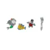Color Silver 4pcs/Set Ins Colorful Zircon Stud Earrings For Women Party Wedding Jewelry Wholesale 6