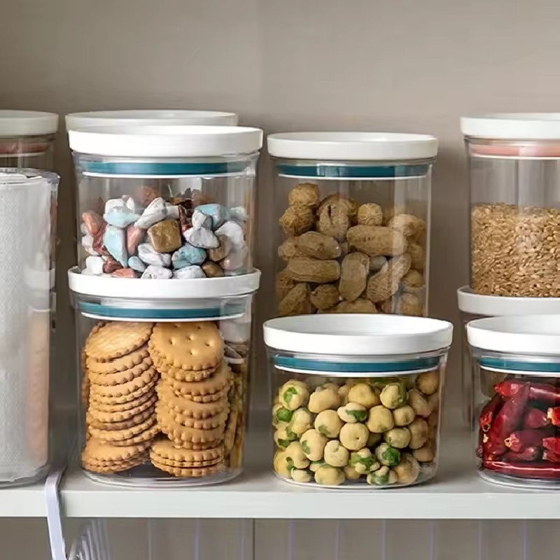 Sealed Jar Kitchen Storage Sealed Ring Bottle Food Grade Transparent Container Miscellaneous Grain Snack Storage Jar
