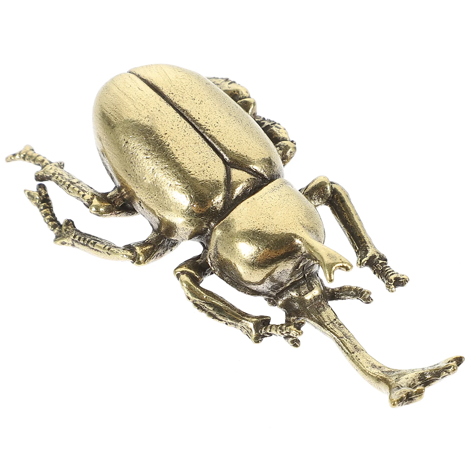 

Beetle Model Ornament Desktop Brass Insect Statues Animal Tabletop Decor Office Decoration Small