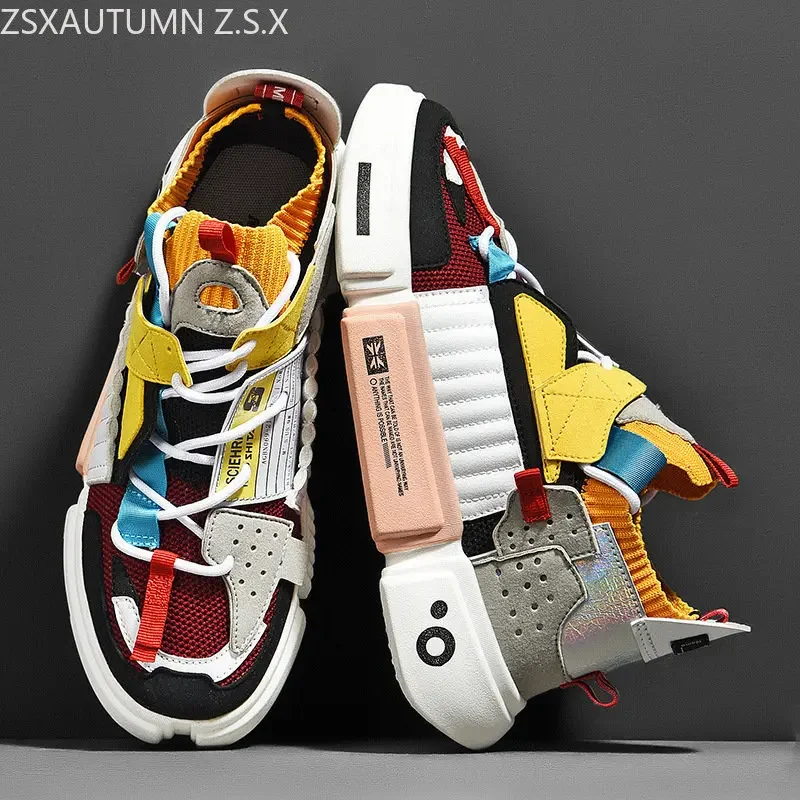 

Summer Mixed Colors Sneakers Men Breathable Trendy Couple Shoes Big Size 47 Light Casual Trainers Shoe Male Zapatillas Hombre