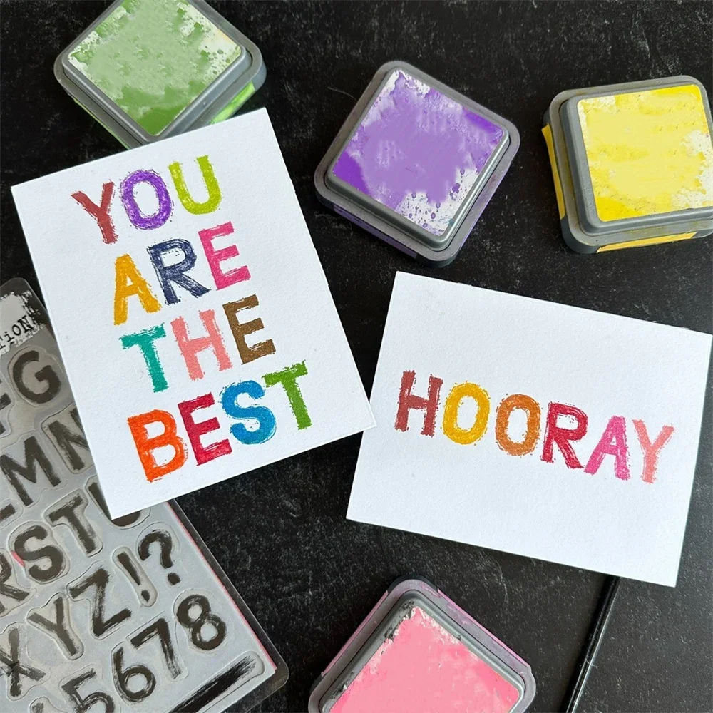 Clear Silicone Stamp Flower Typewriter Alphabets Numbers Hello Friend DIY Crafts Card Making Scrapbooking Stencil STA06