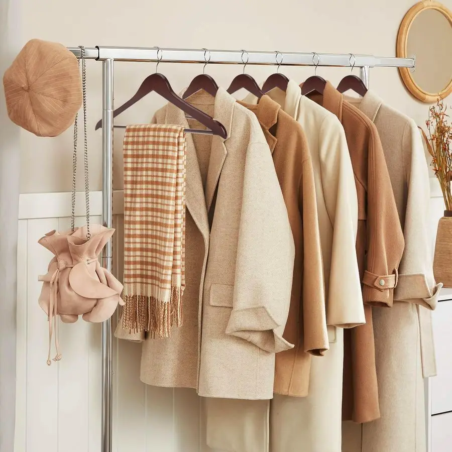 Walnut hangers close-up