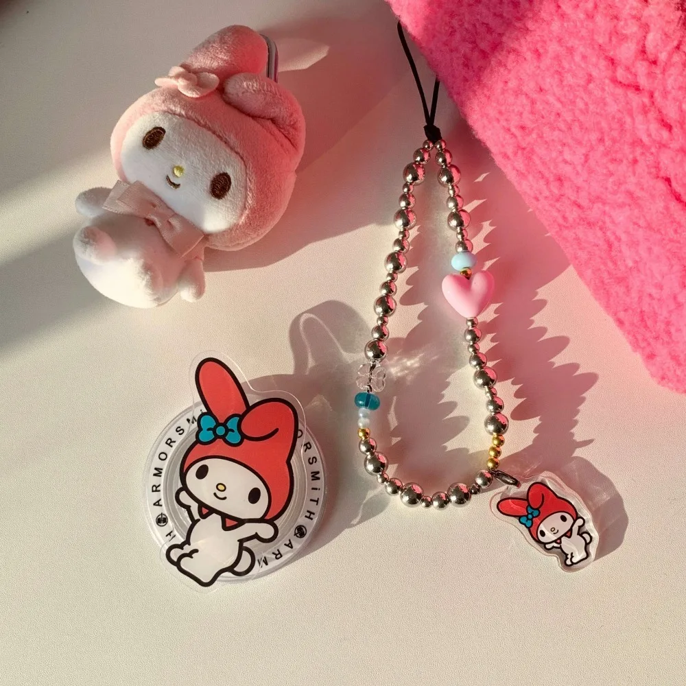 Sanrio My Melody Trendy Magnetic Phone Case with Lanyard and Magsafe Holder
