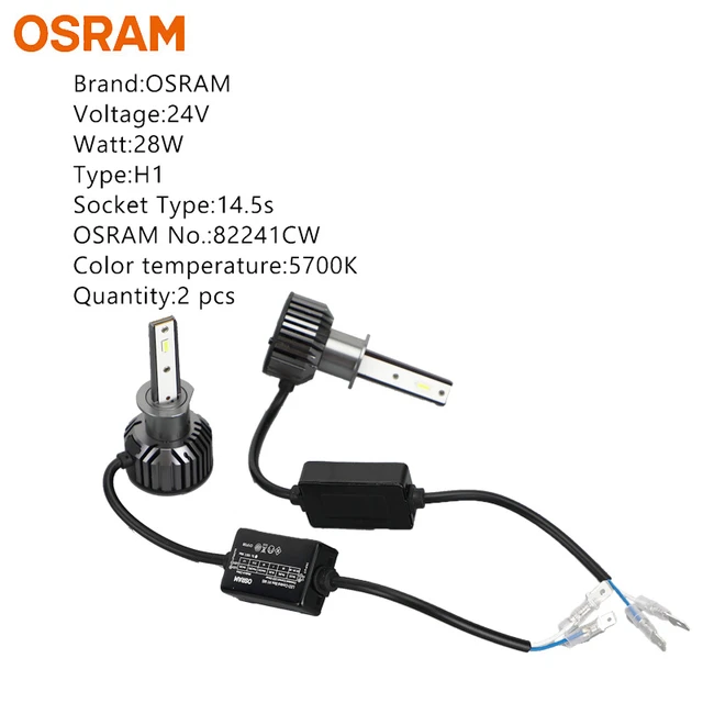 Osram Classic Led Truck Hl H1 24v P14.5s Truck Headlight 28w 5700k Super  Bright High/low Beam Fog Lamp Cool White Car Bulb 2pcs - Car Headlight Bulbs (led) - AliExpress