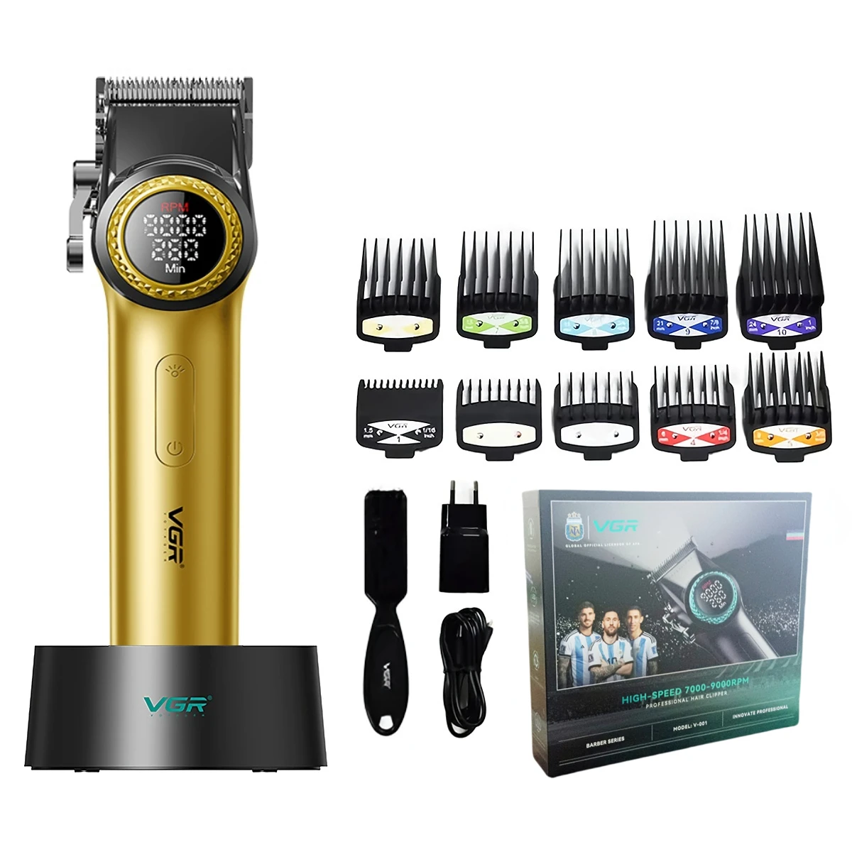 VGR ماكينة قص الشعر احترافية ماكينة قص الشعر لاسلك...