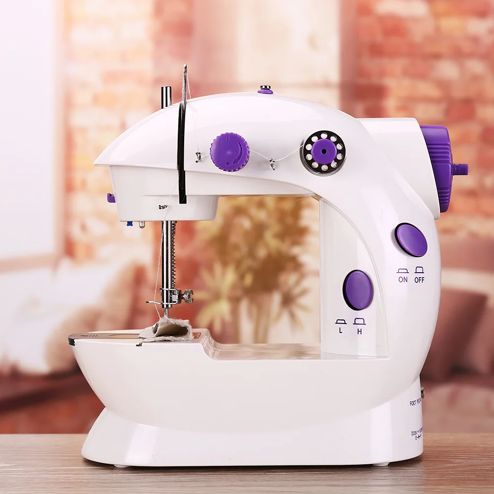 Sewing Machine Night Lamp Two Thread Kit Electric Mini Portable Household Have Foot Pedal Straight Line Hand Table - AliExpress