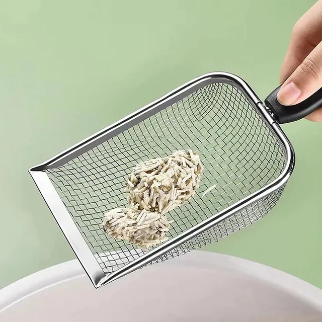 2X2mm Fine Pores Cat Sand Shovel Pet Supplies Stainless Steel Shovel Applicable Small Cat Litter Pet Feces Clean Filter Shovel 3