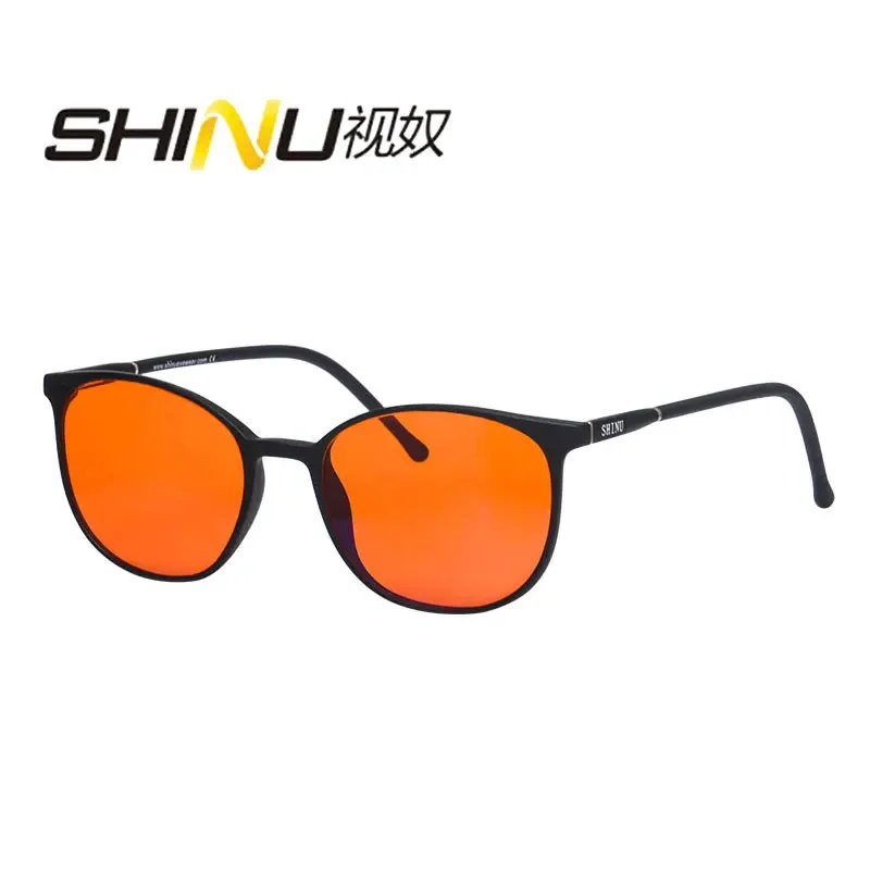 

Women glasses blue light filter glasses Orange lenses Women’s eyeglasses with frame vintage eyewear red lens help better sleep