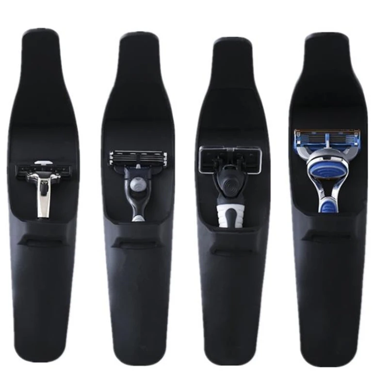 Heigh Quality Men's Manual Series Razor Handle Silicone Sleeve Black