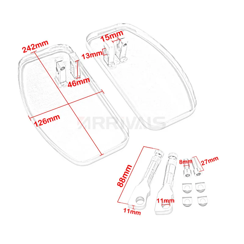 pedais para Harley Sportster XL883 1200 X48 72 Dyna Softail 2002-2021