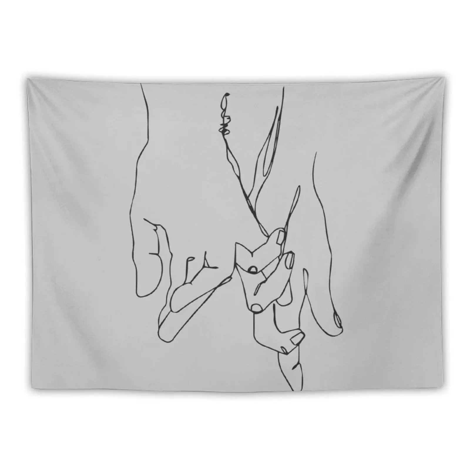 

Holding Hands Line Art Tapestry Decoration For Rooms Room Decorations Tapestry