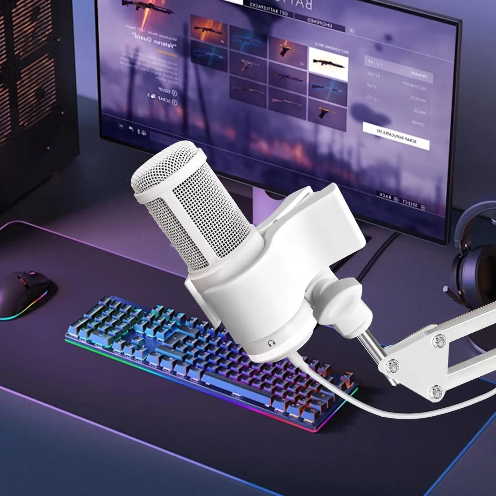 녹음 스튜디오용 조절 가능한 마이크 홀더 클립 콘덴서 마이크 AT2020 AT2035 K669(5/83/8 나사 어댑터 포함)