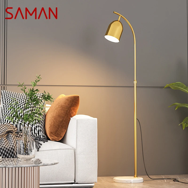 

SAMAN Nordic Floor Lamp Modern Simple Family Iiving Room Bedroom Creativity LED Decorative Standing Lightanding Light