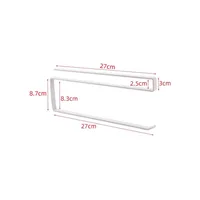 Hanging Paper Towel Holder Cabinet Under Storage Paper Towel Roll Holder No Punching Cling Film Storage Rack Kitchen Supplies 6
