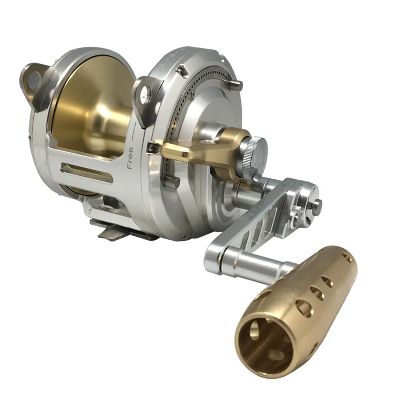 2 Speed Lever Drag 50W Big Game Fishing Tonno Ocean Reels Con Mulinello Da Pesca Dal Design Popolare Mulinello Da Traina