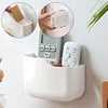 Wall Mounted Storage Box White Multi-Function Organizer Remote Control Storage Box for Tv Air Conditioner Cosmetic Storage Box 1