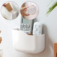 Wall Mounted Storage Box White Multi-Function Organizer Remote Control Storage Box for Tv Air Conditioner Cosmetic Storage Box 1