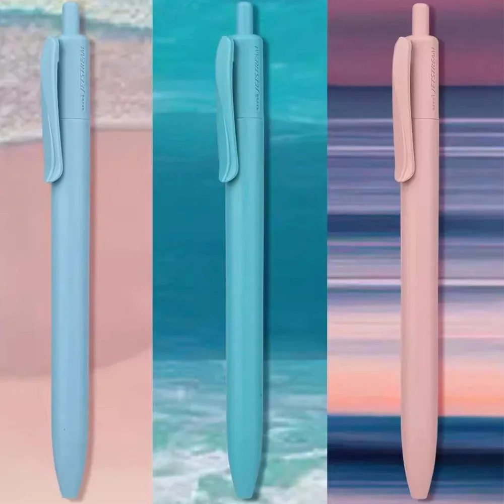 일본 UNI 젤 펜, 마린 리미티드 SXN-UC 미디엄 오일 펜, 푸시 타입 블랙 볼 펜, 부드러운 사무용품 문구, 0.7mm