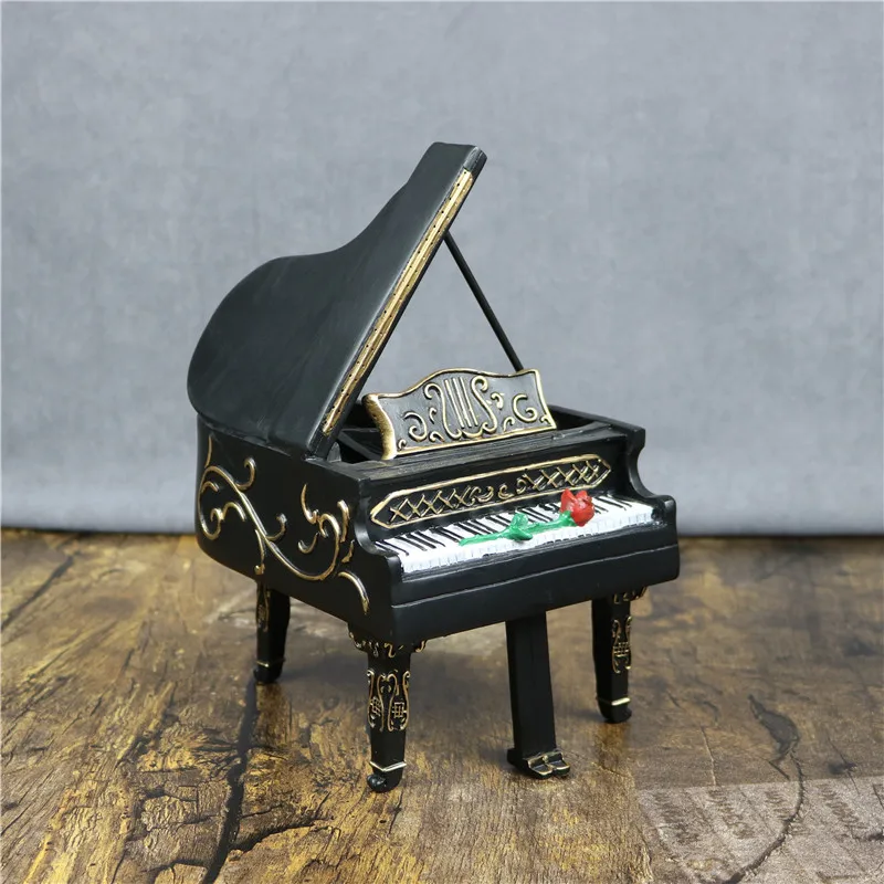 

Vintage Scaled Piano Model Handmade Art and Craft Embellishment Accessories Furnishing for Desktop Decor and Souvenir Present