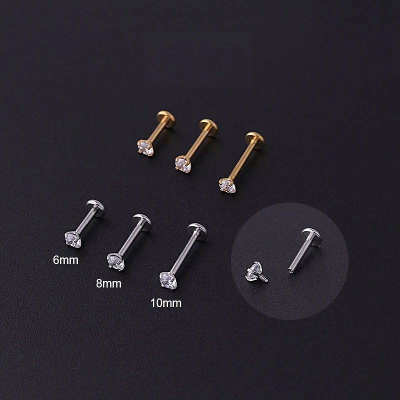 Stainless Steel Stud Earrings for Women 2pcs