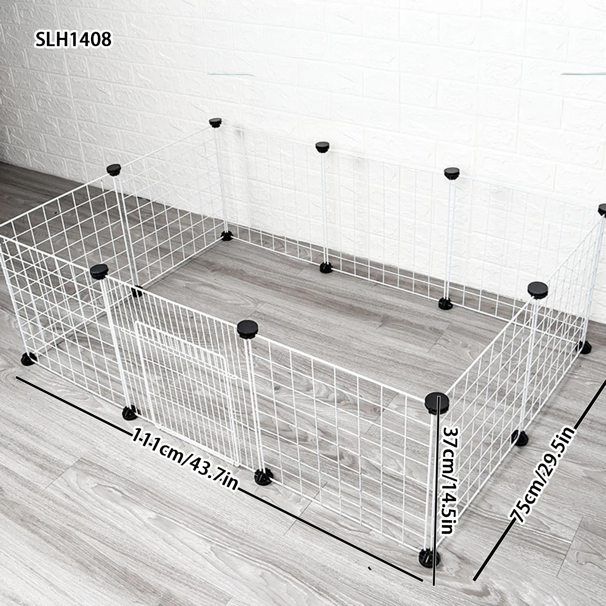 Kitten cage splicing combination pet fence resin sheet iron mesh plus high dog isolation fence card button
