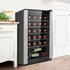 24 Bottle Wine Cooler Refrigerator Compressor Wine Fridge Black Freestanding Wine Cellar with UV-Blocking Glass for Red White 3