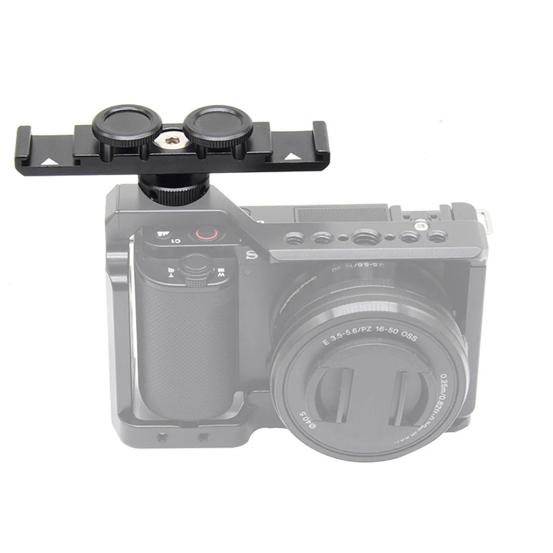 Double Cold Hot Shoe Adapter Mount Extension Holder Video Bracket for Canon for