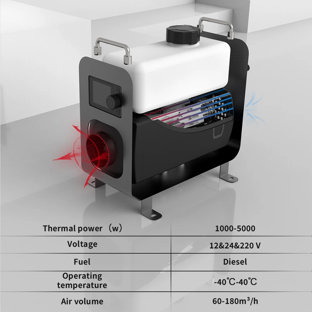 Fdik 12v 220v 5kw tragbare diesel heizung alles in einem lcd für