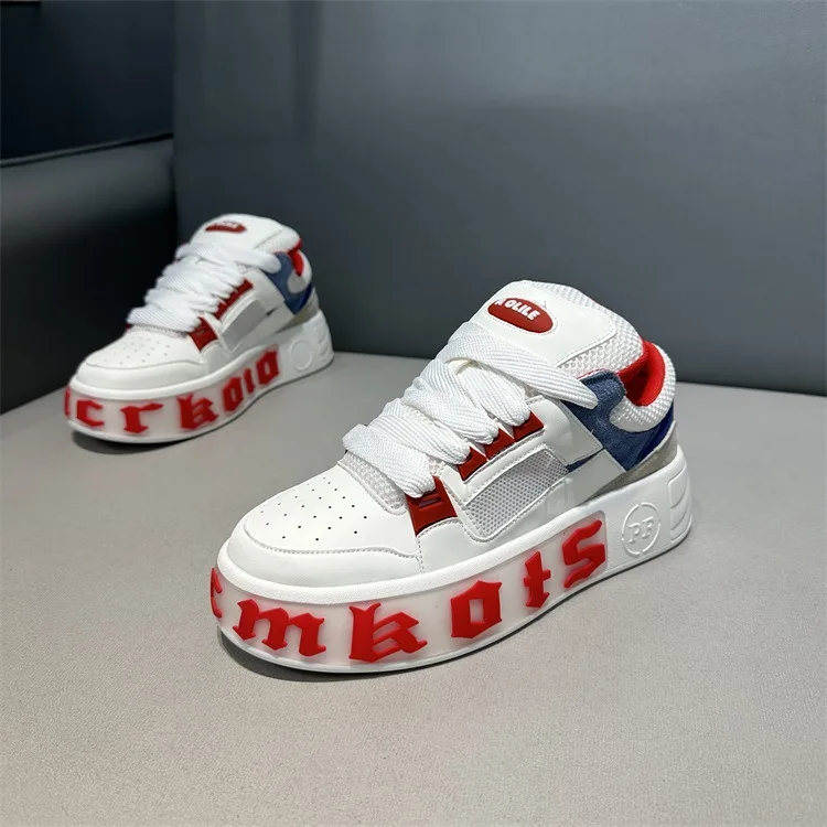VersatileinsUniqueFashionable Comfortable Casual Shoes Trendy Letter Mens Thick Bottomed Height Increasing Shoes Breathable Rubb