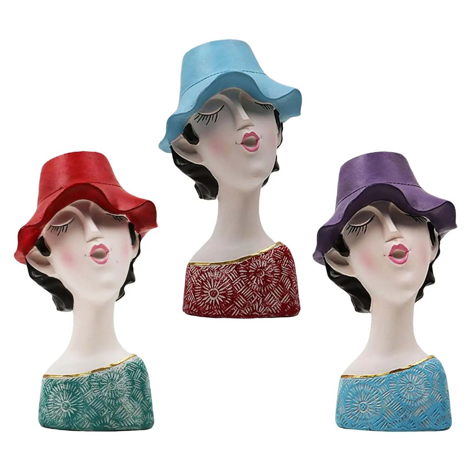 Beauty Figurine Human Head Flowerpot for Bedroom living room and office