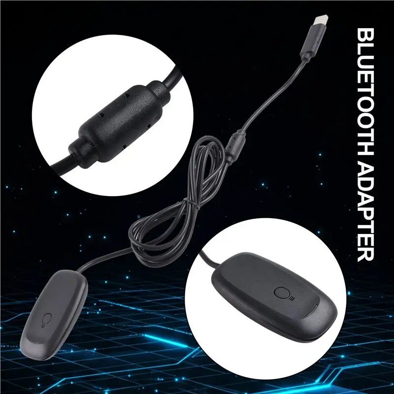 풀 게임패드 어댑터 지원 PC Win7/8/10 마이크로소프트 Xbox360 컨트롤러용 USB 블루투스 어댑터