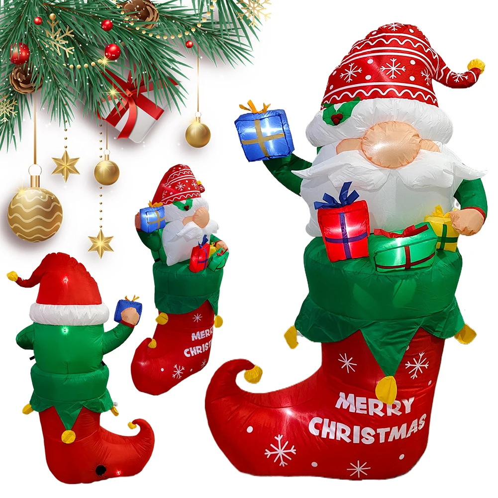 Inflatable Santa Christmas Decoration with LED Lights