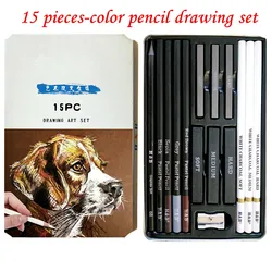 Ensemble de crayons de couleur pour dessin professionnel, 15 pièces, pour planificateur, croquis, crayon de coloriage pour école de peinture, fournitures d'art 