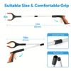 1-Pack 34 Inch Extra Long Grabber Reacher with 360°Rotating Jaw & Magnet Foldable Pickup Mobility Aid Reaching Assist Tool 2