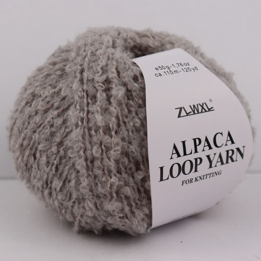5pcs/bag Alpaca wool loop yarn is suitable for hand weaving clothes, hats, scarves 4