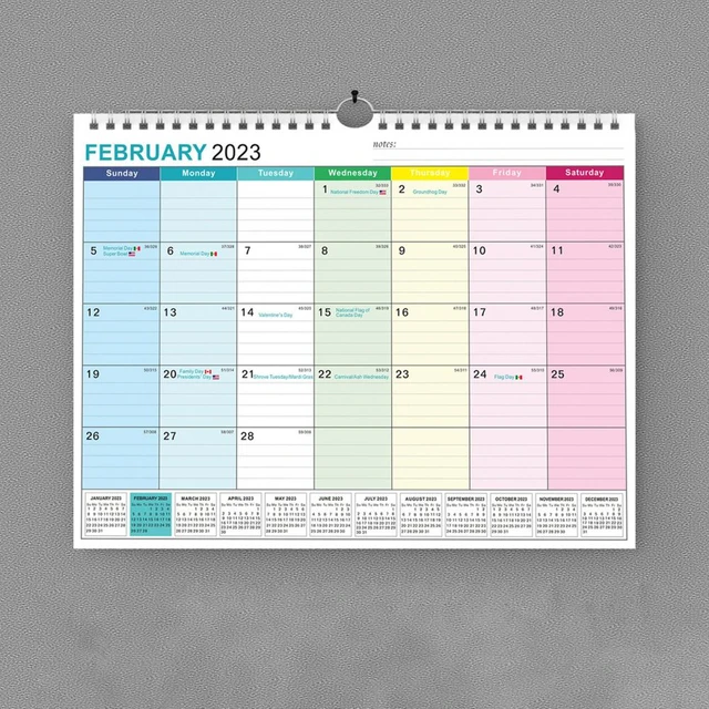 Feuille de planificateur de calendrier 2024 calendrier mural suspendu  calendrier annuel quotidien liste de tâches planificateur - AliExpress