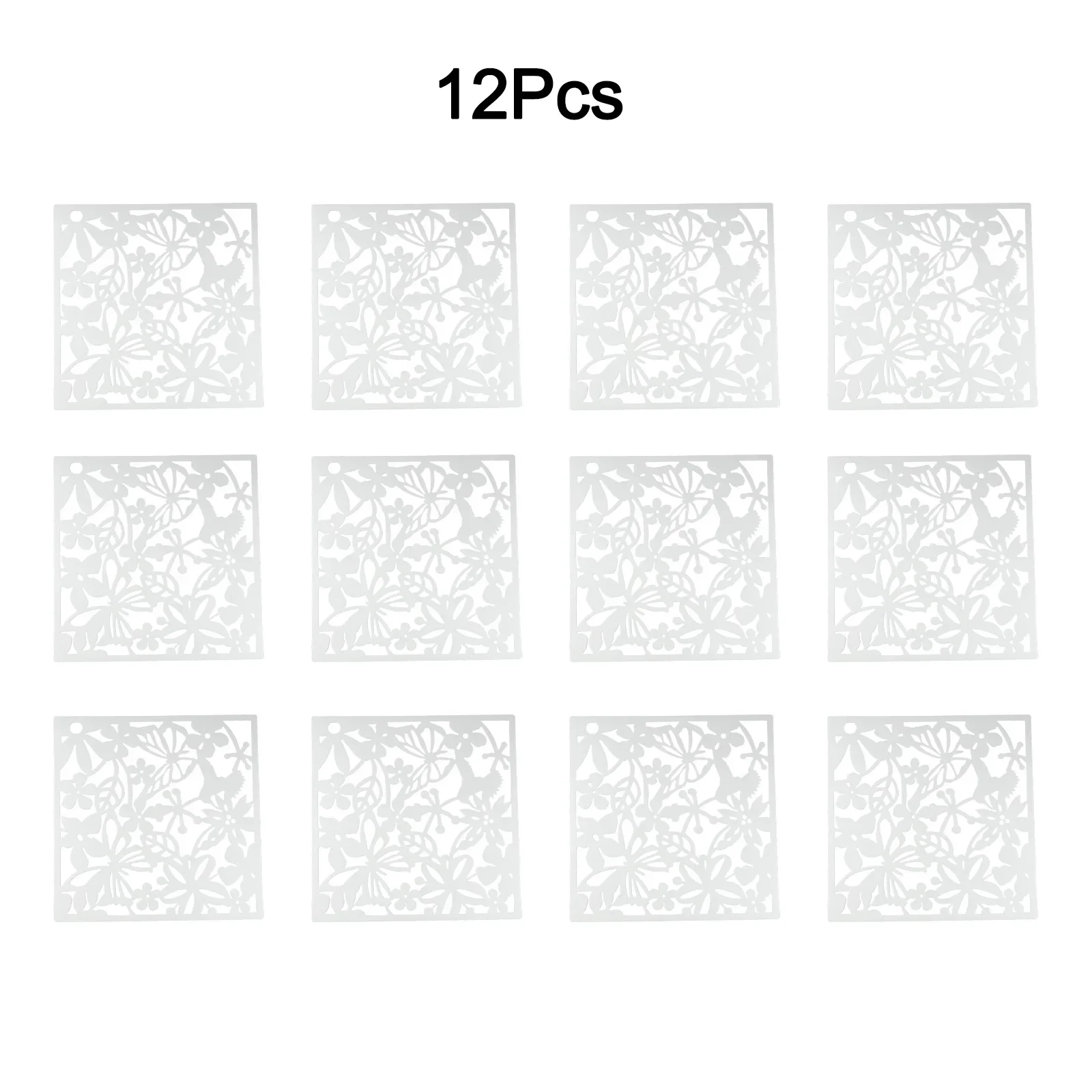12PCS Hanging Screen Partition Divider Panel Carving Curtain Part DIY Art Decor White Black Red Waterproof Health Modern Home