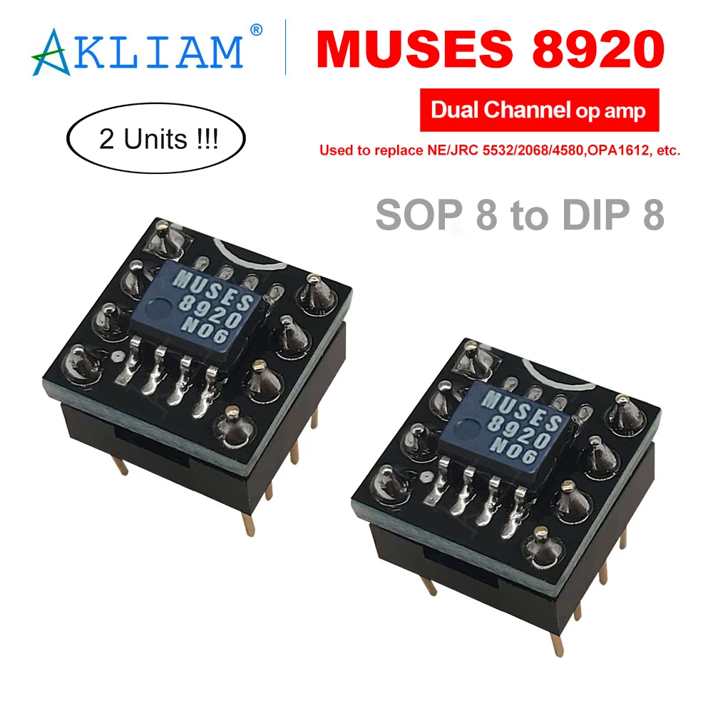 AkLIAM 2 ユニット オリジナル JRC Muses8820 Muses8920 オペアンプ