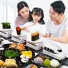 Sushi Train Set Rotating Table Food Train USB Charging Electric Train Toy Under Christmas Tree Train Track for Kids Boys Girls 4