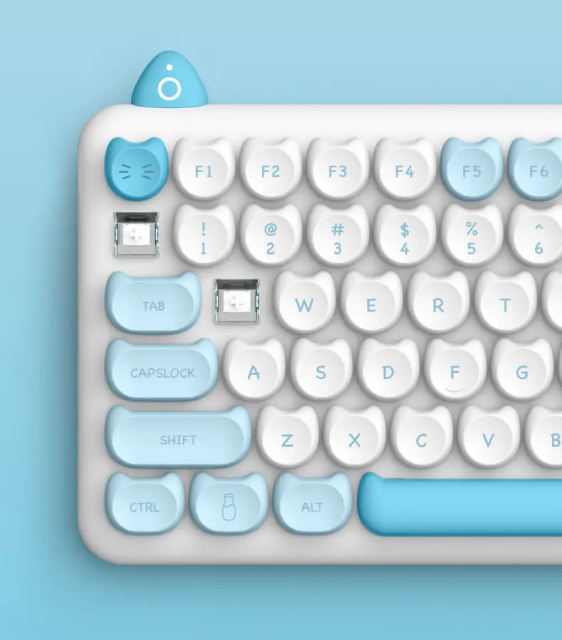 IQUNIX M80 猫耳 水色 キーボード