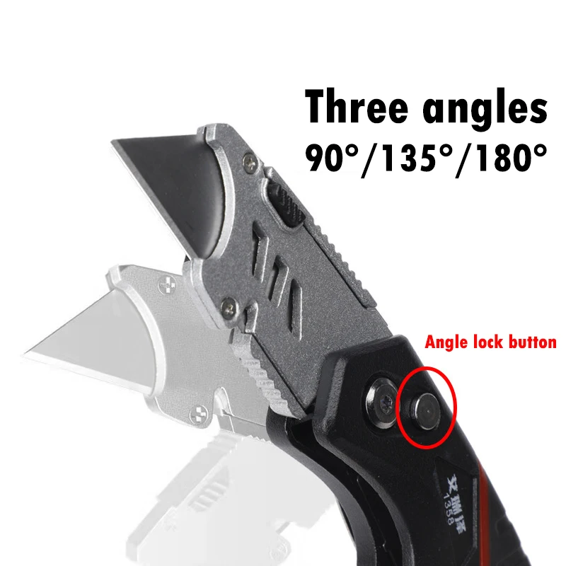 Utility Knife Reinforced Folding Multifunctional Pipeline Cable With Spare Blade Stainless Steel Safe Cutting Office Supplies