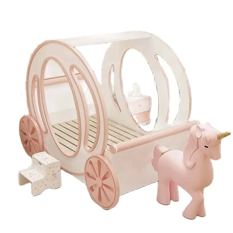 

Modern Childlike Custom Child Bed Girl Princess Bed Girl Dream Stroller Bed Suite Furniture Child Bed