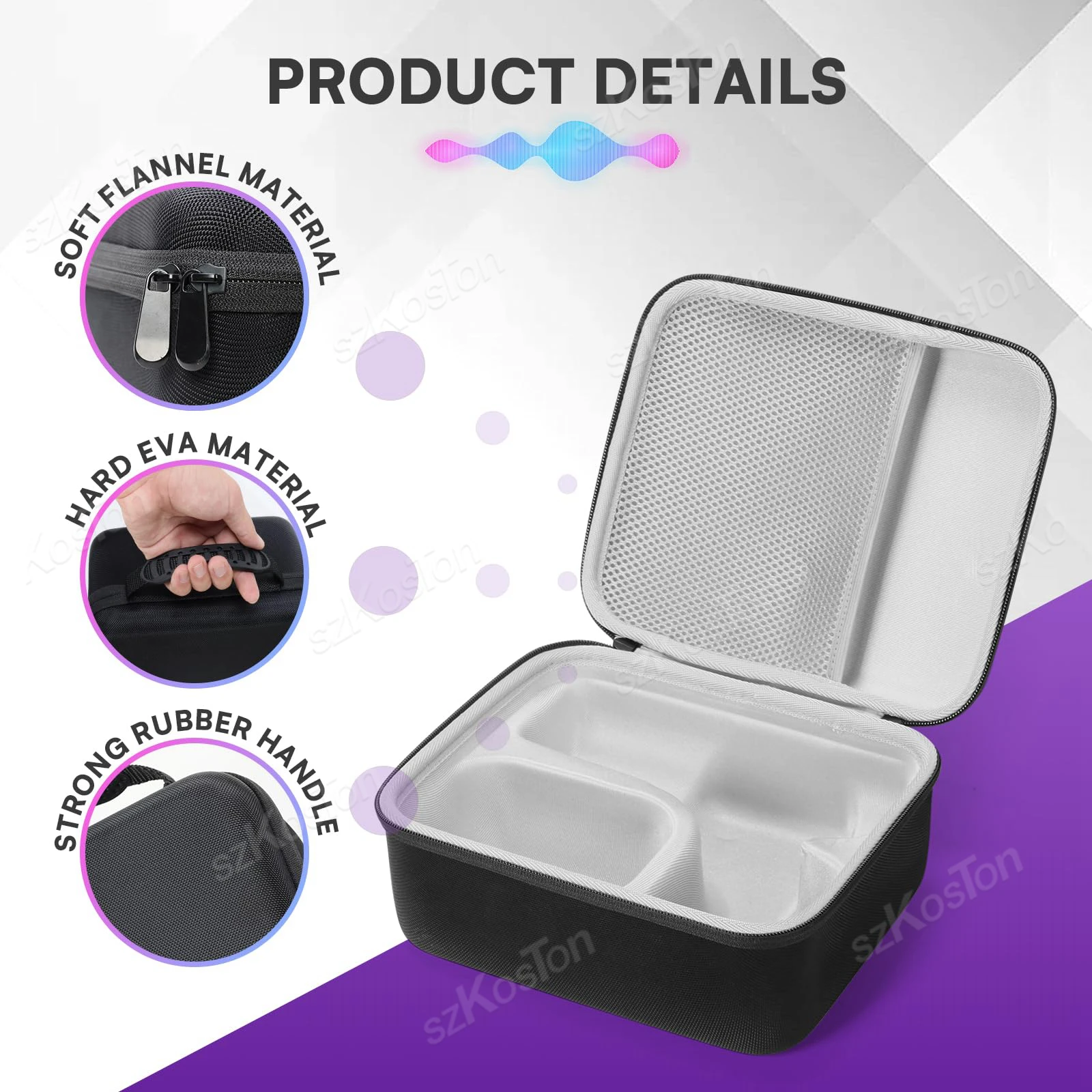 Shure Mv7x Hard EVA Travel Case For Shure SM7B, MV7 & MV7X