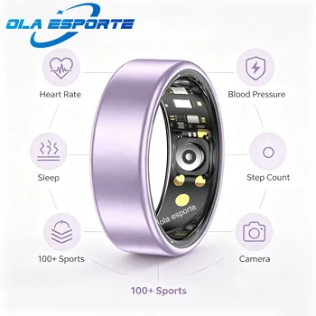Anello Intelligente Colorato per Donne e Uomini, SmartRing con Monitoraggio della Frequenza Cardiaca, Impermeabile, 100+ Modalità Sportive, Super Leggero e Delicato sulla Pelle