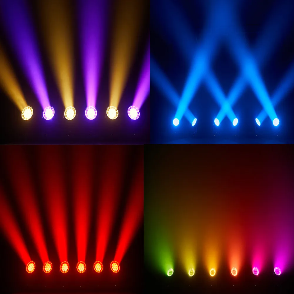 Dmx512 LED 워시 줌 Rgbw 무빙 헤드 라이트, DJ 조명, 나이트클럽 디스코 무대 스포트라이트, 19X15W